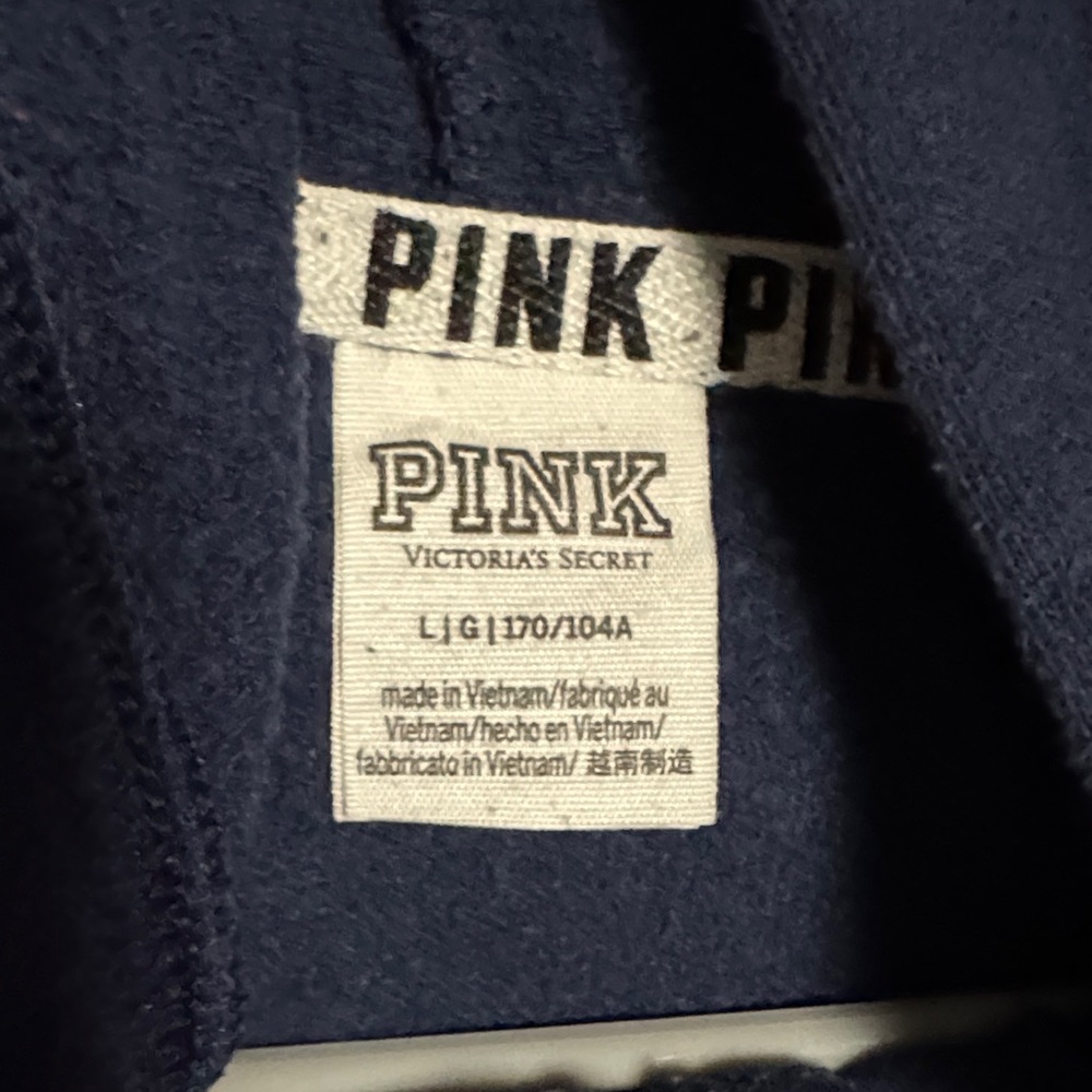 PINK Victoria's Secret Kids Blue Hoodie Jacket - Picture 6 of 9